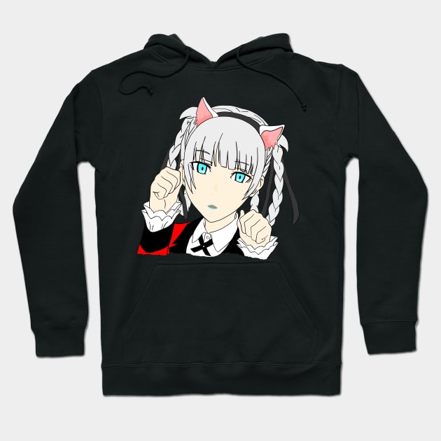 Kakegurui Cat Ear Kirari Momobami Student Council President Hoodie by XTUnknown